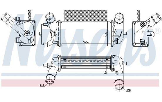 Intercooler, charger 961486 Nissens, Image 5
