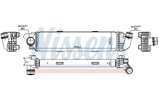 Intercooler, charger 96149 Nissens, Image 2