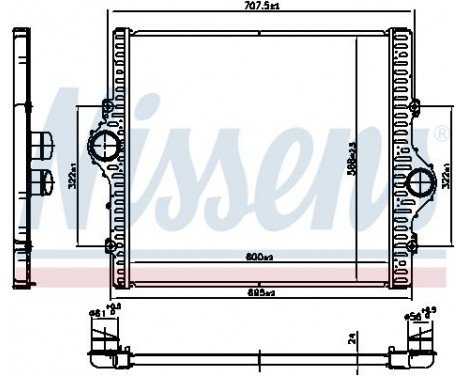 Intercooler, charger 961506 Nissens, Image 2