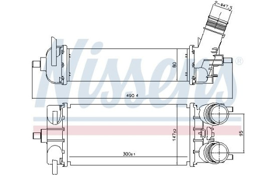 Intercooler, charger 961509 Nissens