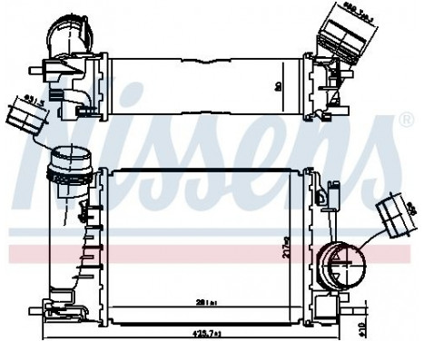 Intercooler, charger 961521 Nissens, Image 2