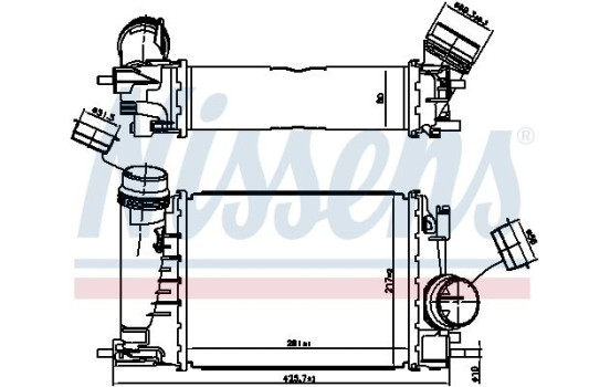 Intercooler, charger 961521 Nissens, Image 2