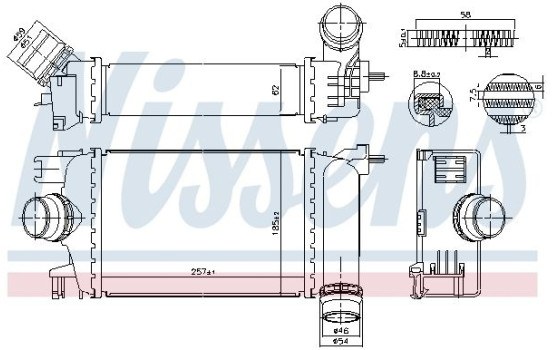 Intercooler, charger 961526 Nissens, Image 2