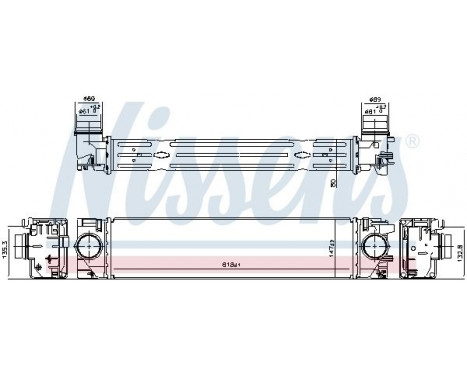 Intercooler, charger 961540 Nissens, Image 2