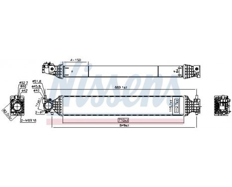 Intercooler, charger 961542 Nissens, Image 2