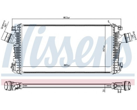 Intercooler, charger 961543 Nissens, Image 5