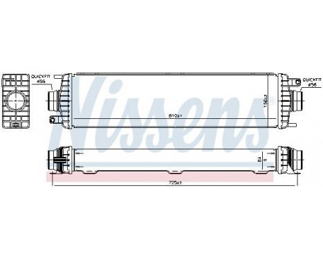 Intercooler, charger 961546 Nissens, Image 2