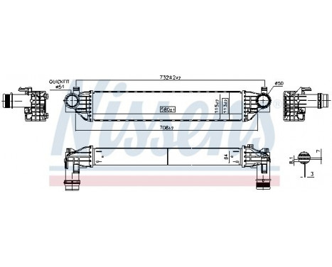 Intercooler, charger 961558 Nissens, Image 2