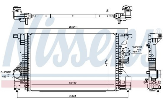 Intercooler, charger 961560 Nissens, Image 5