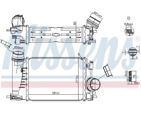 Intercooler, charger 961584 Nissens, Image 3