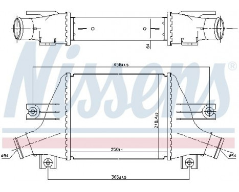 Intercooler, charger 96163 Nissens, Image 2