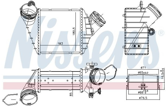 Intercooler, charger 96176 Nissens, Image 2