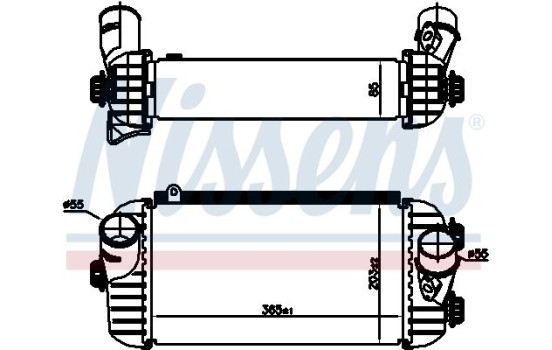 Intercooler, charger 96187 Nissens