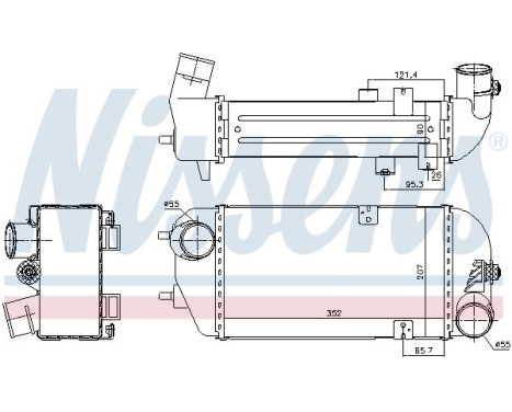 Intercooler, charger 96190 Nissens