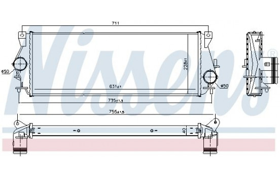 Intercooler, charger 96225 Nissens, Image 2