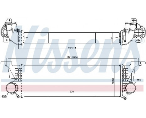 Intercooler, charger 96246 Nissens, Image 2