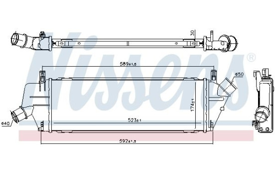 Intercooler, charger 96307 Nissens, Image 2