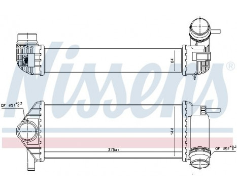 Intercooler, charger 96308 Nissens, Image 2