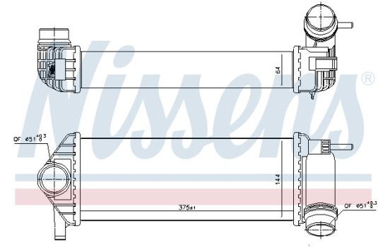 Intercooler, charger 96308 Nissens, Image 2