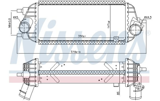 Intercooler, charger 96309 Nissens, Image 3
