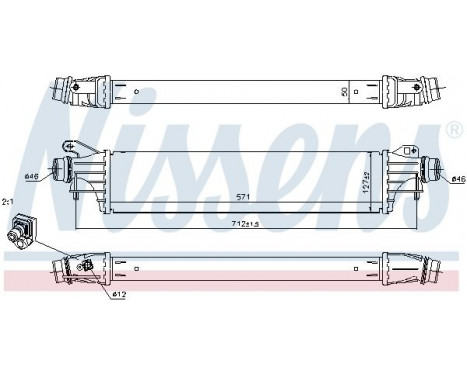 Intercooler, charger 96312 Nissens, Image 2