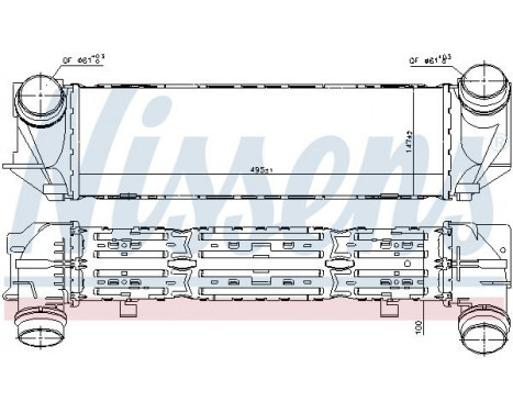 Intercooler, charger 96321 Nissens, Image 2