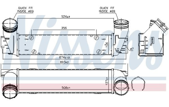 Intercooler, charger 96337 Nissens, Image 2
