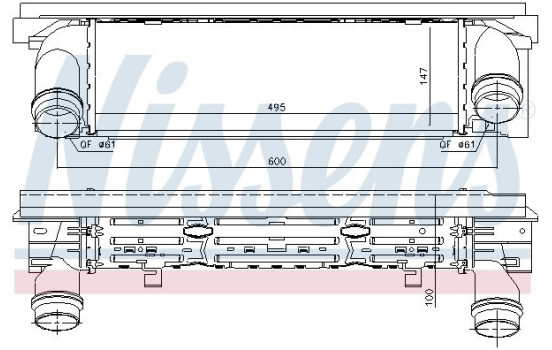 Intercooler, charger 96344 Nissens, Image 2