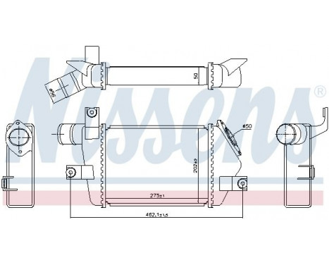 Intercooler, charger 96373 Nissens, Image 2