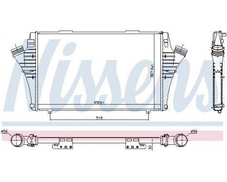 Intercooler, charger 96376 Nissens, Image 2