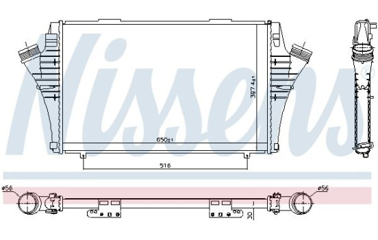 Intercooler, charger 96376 Nissens, Image 2
