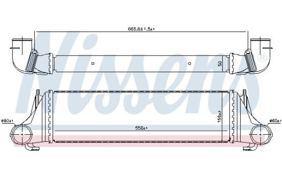 Intercooler, charger 96388 Nissens, Image 2