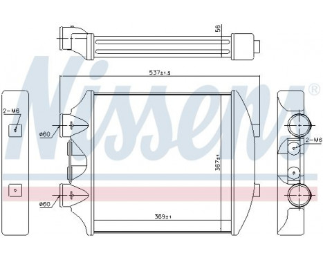 Intercooler, charger 96405 Nissens, Image 2