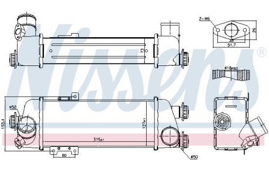 Intercooler, charger 96409 Nissens, Image 2