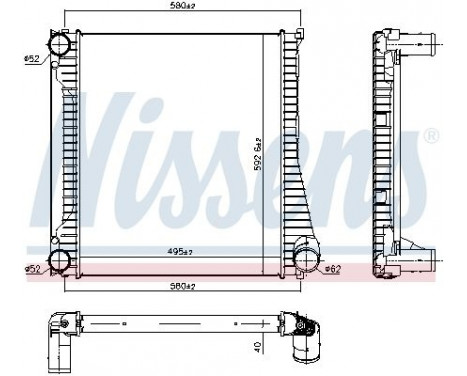 Intercooler, charger 96422 Nissens, Image 2