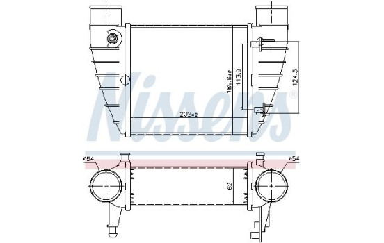 Intercooler, charger 96426 Nissens, Image 3