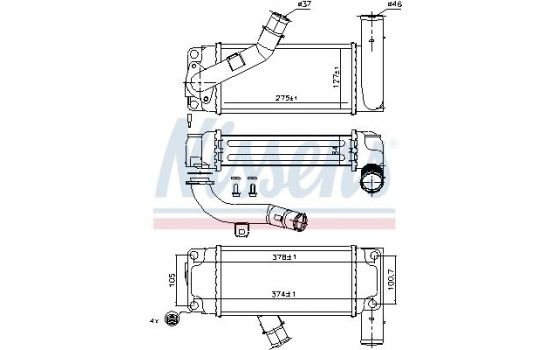 Intercooler, charger 96428 Nissens, Image 2