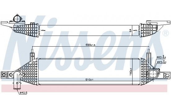 Intercooler, charger 96436 Nissens, Image 2