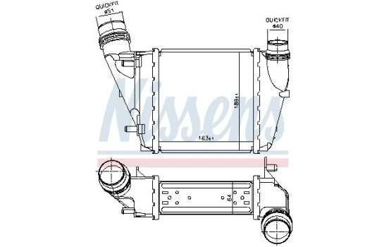 Intercooler, charger 96452 Nissens, Image 2
