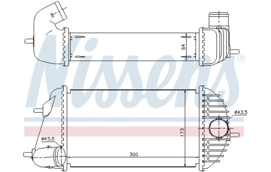 Intercooler, charger 96465 Nissens, Image 2
