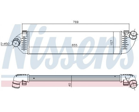 Intercooler, charger 96481 Nissens, Image 2