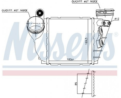 Intercooler, charger 96487 Nissens, Image 3