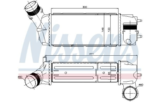 Intercooler, charger 96515 Nissens, Image 2