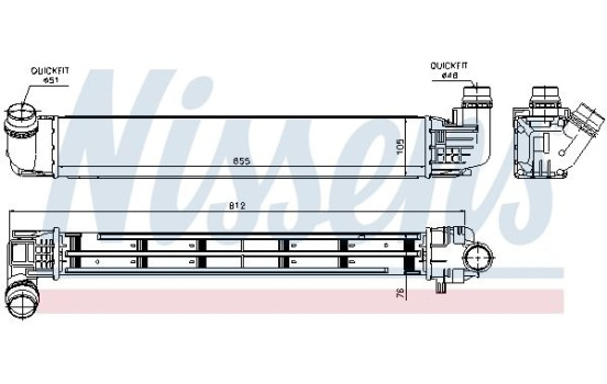 Intercooler, charger 96533 Nissens, Image 2