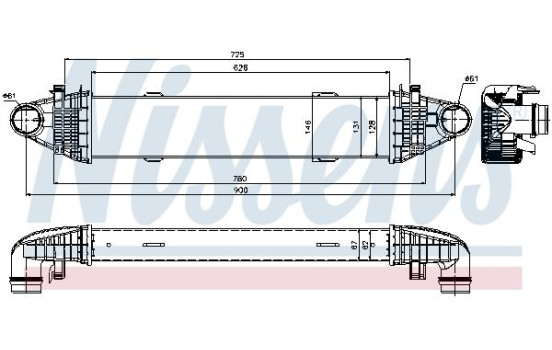 Intercooler, charger 96535 Nissens, Image 3