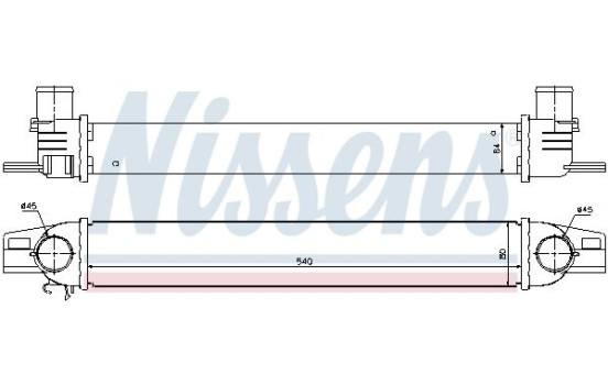 Intercooler, charger 96536 Nissens, Image 3
