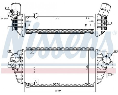 Intercooler, charger 96538 Nissens, Image 3