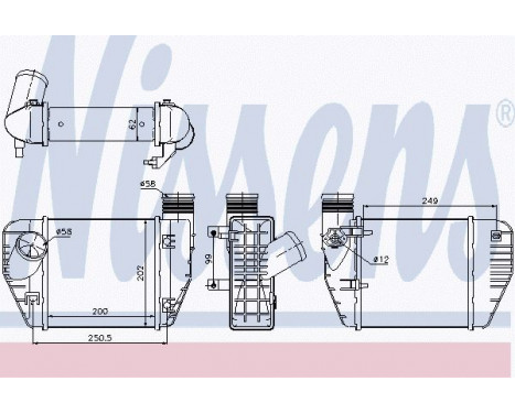 Intercooler, charger 96544 Nissens, Image 2