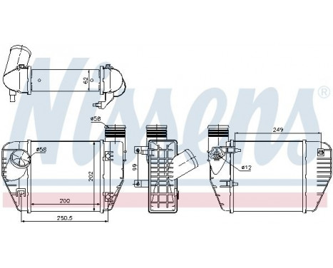 Intercooler, charger 96544 Nissens, Image 3