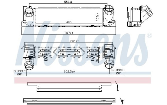 Intercooler, charger 96552 Nissens, Image 2